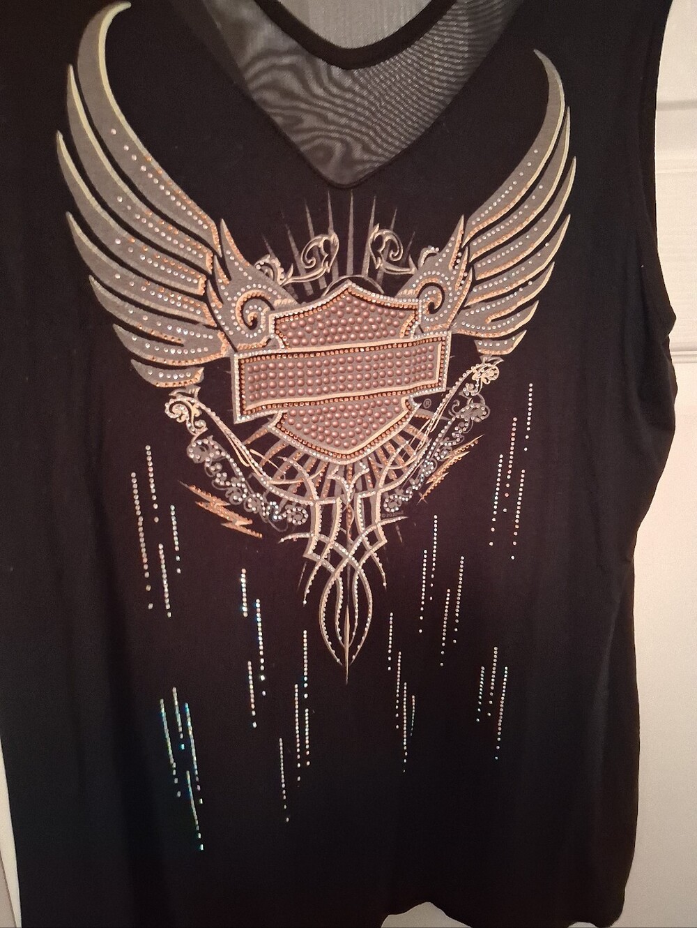 Harley Davidson Womens Sheer Tank Top - Picture 2 of 4